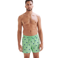 Shorts de bain pour hommes, séchage rapide, anti-plis, 100 % polyester respirant, taille élastique, style décontracté, devant uni