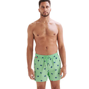 Short de surf de plage d'été pour hommes Séchage rapide 100% Polyester Respirant Style décontracté Maillot de bain de surf solide sur le devant - Product Image 1