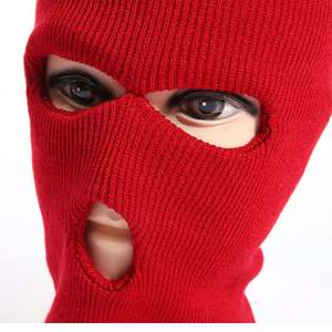 หน้ากากสกี Balaclava แบบถัก3รูแบบปรับแต่งได้ออกแบบโลโก้ได้ตามต้องการมีรูระบายอากาศได้ดี - Product Image 6