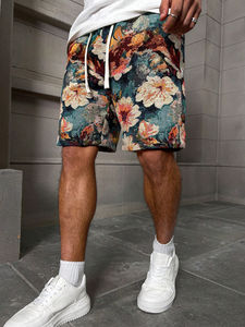 Pantalones cortos de sublimación Venta caliente Logotipo personalizado Verano Streetwear Cordones transpirables Impresión de sublimación rápida Pantalones cortos de hombre - Product Image 4