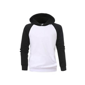 <b>White</b> & Black <b>Hoodies</b> Set Custom Logo 400G 100% Cotton Wholesale Custom hoodie blank cotton pullover unisex <b>men's</b> <b>Hoodies</b> - Product Image 2