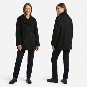 เสื้อโค้ทขนสัตว์สำหรับผู้หญิง ลดราคาพิเศษ ทรงเข้ารูป แขนยาว กระดุมสองแถว พร้อมเข็มขัด ให้ความอบอุ่น เหมาะสำหรับฤดูหนาว  ผ้าขนสัตว์แคชเมียร์  แบบยาว  สำหรับทั้งผู้หญิงและผู้ชาย - Product Image 4