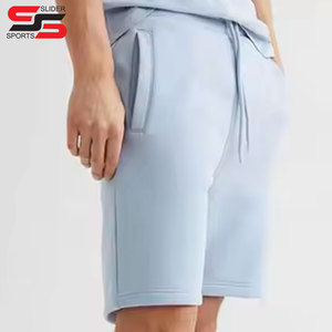 Pantalones cortos de hombre personalizados hechos en algodón poliéster francés Terry tela de color sólido con bolsillos laterales pantalón corto informal para correr - Product Image 6