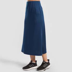 Jupe en satin doux et respirant avec imprimé numérique, style vintage élégant pour femmes de bureau, taille XS, jupe portefeuille avec plis décoratifs - Product Image 4