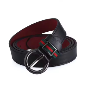 Ceinture décontractée en cuir véritable réglable en alliage noir à transfert thermique - GENTS GARB Respirante et durable - Product Image 4