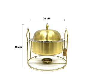 Plats de service en acier inoxydable modernes et élégants, ensembles de casseroles, 3 chauffe-plats de buffet finis sur mesure, pour la maison, l'hôtel, les fêtes - Product Image 3