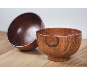 Bols à mélanger en bois faits à la main écologiques-Saladiers en bois d'acacia avec design profond et finition lisse de haute qualité - Product Image 2