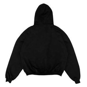 Custom Printed 100% Cotton Fleece Pullover Heavy Terry Drop Shoulder Lined Streetwear Breathable Quick Dry Hooded Collar Winter - Product Image 2