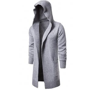 Plus Size Hot Selling Pullover <b>Cardigan</b> Knit Hoodie Elongated Distressed Acid Washed Hoody Blank <b>Cardigan</b> Hood French Terry - Product Image 5