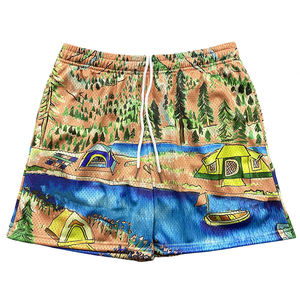 High Quality Custom Heavy <b>5</b> <b>Inch</b> <b>Inseam</b> 6 <b>Inseam</b> Mens Basketball Polyester Printed Sublimation Double Layer Custom Mesh <b>Shorts</b> - Product Image 2