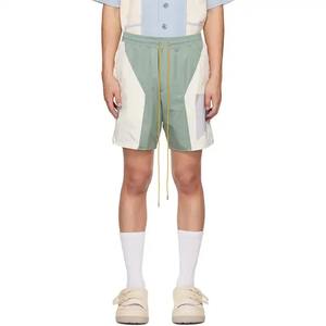 Wholesale Hot Selling Color Block <b>Men's</b> Sports Windbreaker Nylon Tracksuit for <b>Men</b> Streetwear 2 Piece Zipper <b>Jacket</b> Short Sets - Product Image 4