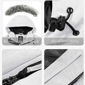 Veste d'hiver rembourrée pour homme, doublée, chaude, en fausse fourrure, à capuche, vente en gros - Product Image 6