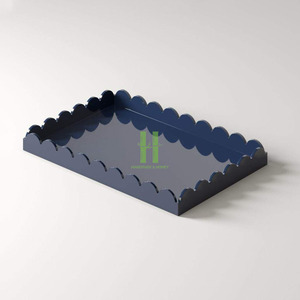 Plateau rectangulaire en laque de haute qualité, plateau de service, écologique et imprimé sur mesure pour le service et la décoration, en provenance du Vietnam - Product Image 1