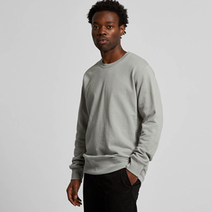 Vente en gros de pulls à col ras du cou de qualité supérieure pour hommes pulls à manches longues logo personnalisé teint dans un style uni pour l'hiver - Product Image 2