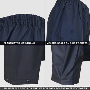 Traje de lluvia reflectante transpirable ligero Industrial pantalones térmicos impermeables para seguridad al aire libre trabajo en la carretera Camping duradero - Product Image 4