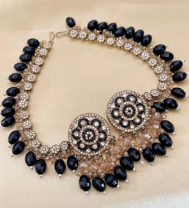 Pendientes Earchain de diseñador de tendencia para mujer, cómodas cadenas largas para las orejas con tachuelas de latón, conjunto de joyería étnica para fiesta nupcial - Product Image 4