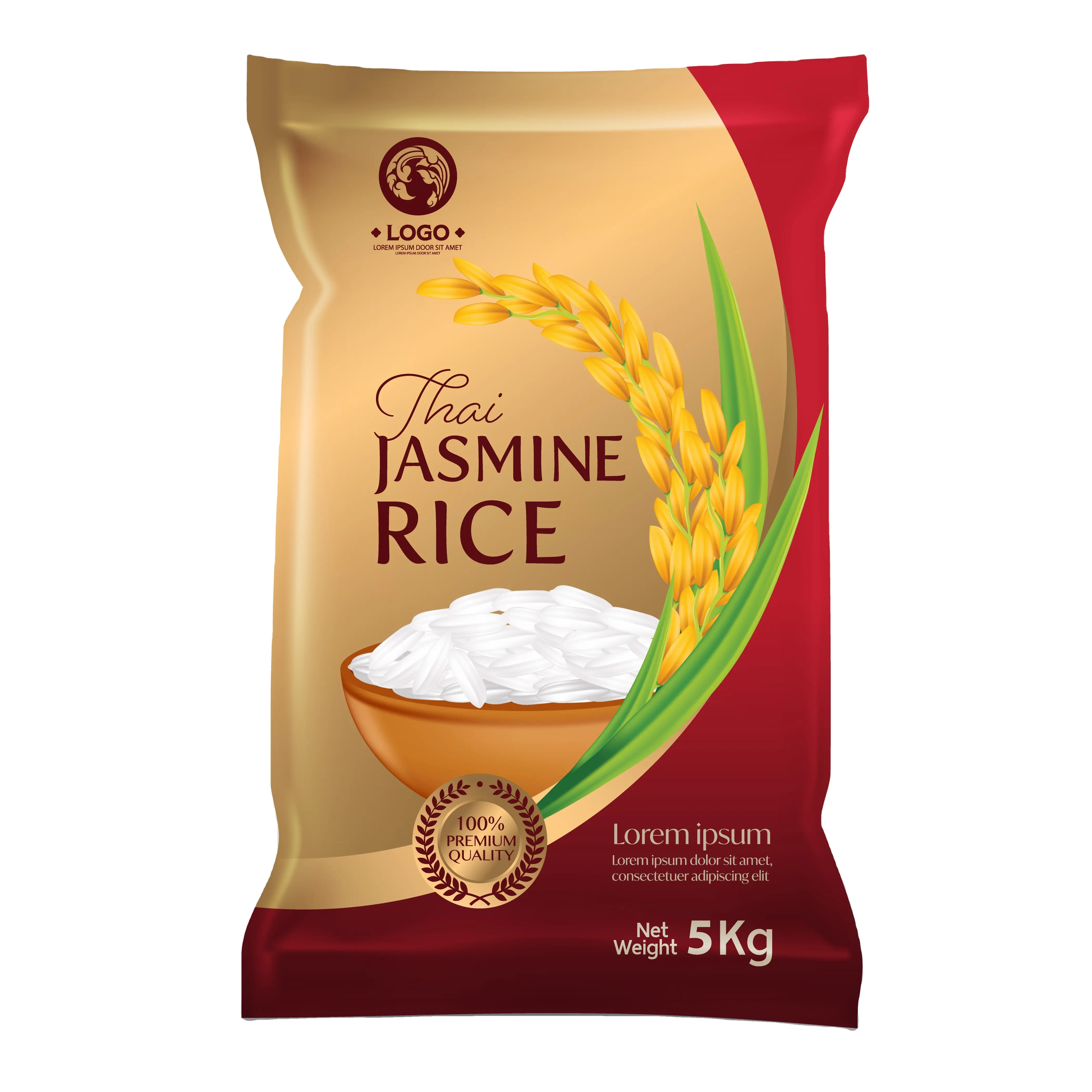 Jasmine Rice 5% Broken With Factory Price 25-50 kg PP bag