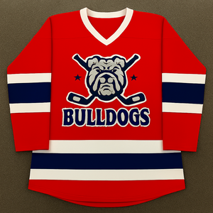 Jersey de Hockey sobre Hielo Personalizado, Diseño de Logotipo de Equipo Profesional, Rayas Multicolores, Cuello en V, Transpirable, Ropa Deportiva de Alto Rendimiento para Entrenamiento - Product Image 4