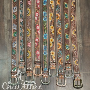 เข็มขัดหนังวัวแท้ปรับระดับได้เกรดสูงสำหรับผู้ชายและผู้หญิง - Product Image 1