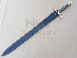 INCREÍBLE ESPADA LARGA EXCALIBUR DE ACERO DE ALTO CARBONO HECHO A MANO - Product Image 6