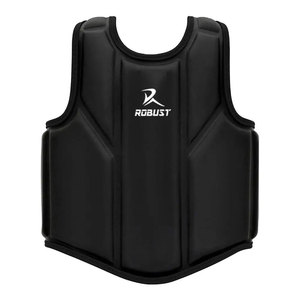 Protège-poitrine en cuir léger, matière douce, respirant, écologique, facile à porter, ajustement confortable, design épuré pour la boxe et le combat - Product Image 1