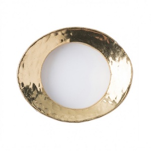 El último anillo de servilleta de Metal, forma redonda elegante para el hogar y la vajilla del Hotel, anillo de tamaño y forma personalizado chapado en oro hecho a mano usado - Product Image 1