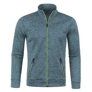 Top qualité hommes coupe-vent vestes plaine basique logo personnalisé Fitness entraînement course loisirs Sport col roulé veste - Product Image 5
