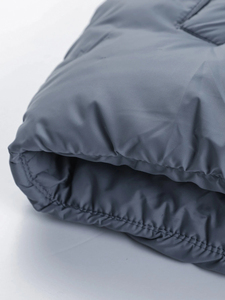 Custom Men's <b>Winter</b> Canvas Puffer <b>Jacket</b> Stand Collar Front Logo Casual Style <b>Waterproof</b> Breathable Regular Warm - Product Image 4