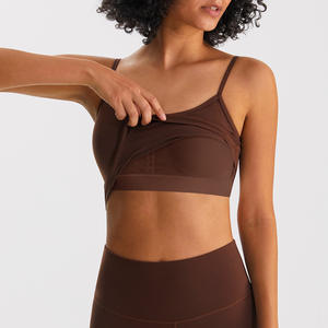 Soutien-gorge de sport à col rond en gros 2025, vêtements de sport pour femmes, bretelles, dos nu, fitness, yoga, corset, haut de sport - Product Image 6