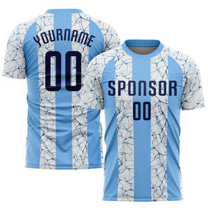 เสื้อฟุตบอลน้ำหนักเบาปรับแต่งได้ ผลิตจากโพลีเอสเตอร์ 100% แห้งเร็ว ระบายอากาศได้ดี พร้อมบริการสกรีนชื่อและหมายเลขสำหรับนักเตะทีม - Product Image 6