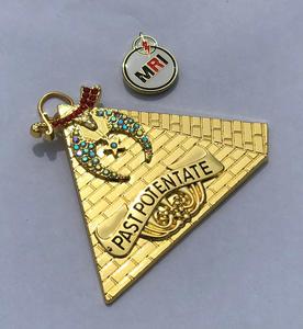 Jouet de maçonnerie pour ancien potentat, bijoux de maçonnerie pour ancien potentat, bijoux d'or pour Shriners - Product Image 2