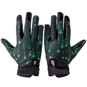 Guantes de receptor de fútbol americano personalizados, superposiciones de color impresas en 3D para un mayor soporte, empuñaduras deportivas incluidas - Product Image 6