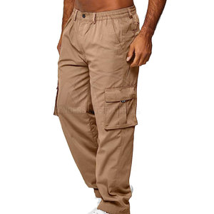 กางเกงผู้ชายเอวสูงผ้าฝ้าย100% น้ำหนักเบากางเกงลำลองสไตล์ใหม่ - Product Image 4