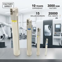Outil de fraisage CNC EGO Flying Toolbar EAP400R 25-40 R0.8 avec fraise à bout droit à fond plat revêtue APMT1604 pour fraisage de face