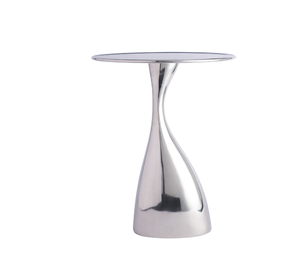 Venta al por mayor de la fábrica de plata brillante acabado mesa auxiliar Hotel y restaurante muebles mesa auxiliar decoración de la sala de estar - Product Image 2