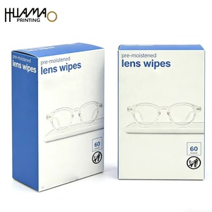Boîte en papier recyclable personnalisée OEM pour lingettes jetables pour lentilles, boîte d'emballage pour lingettes nettoyantes pour lunettes - Product Image 1