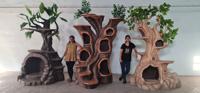 Arbre à chat KNT Creations en FRP, design moderne et luxueux, en plastique, pour la maison et le jardin, imperméable, adapté aux animaux domestiques, léger, décoration intérieure