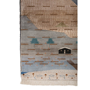 Alfombra de Seda Anudada a Mano Freedom Manchaha, Color Marfil, Alfombra Rectangular Clásica para Sala de Estar, Diseño Abstracto LUV-8603 - Product Image 4