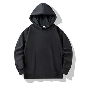 Ropa de talla grande para mujer de alta calidad primavera otoño adulto círculo inserto fino Sudadera con capucha bolso tejido frontal liso teñido técnica - Product Image 6