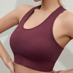 Vente en gros de soutien-gorge de yoga pour femmes à fort impact col en U compression douce soutien-gorge de sport léger personnalisé haut soutiens-gorge de sport pour femmes - Product Image 2