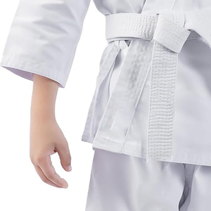 Venta al por mayor de fábrica personalizado blanco Karate Gi uniforme de algodón Material de artes marciales trajes de desgaste - Product Image 2
