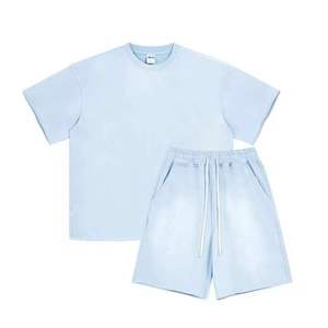 Conjunto de sudaderas con capucha y sudaderas transpirables de verano 2025, ropa de calle, lavado ácido Vintage, Sol desteñido, Cuadrado de gran tamaño para hombres - Product Image 5