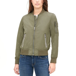 High Quality Custom Plus Size Coated <b>Thin</b> Satin Women's Varsity <b>Jacket</b> Casual <b>Waterproof</b> Lightweight Windbreaker Autumn Season - Product Image 1