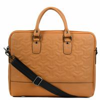 Sac à bandoulière pour ordinateur portable de luxe en cuir véritable blanc Crazy Horse durable de 14 pouces, imperméable, avec logo en relief, unisexe