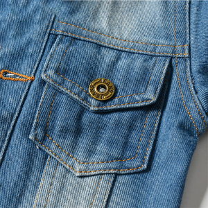 แจ็กเก็ตยีนส์ครอปสำหรับผู้ชายเสื้อแจ็กเก็ตยีนส์สีพื้นลำลองสำหรับฤดูใบไม้ร่วงฤดูใบไม้ร่วงและฤดูใบไม้ผลิ - Product Image 4