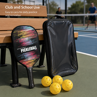 Set Raket Pickleball Serat Karbon Warna-warni dengan 2 Raket dan Bola Tersedia Sebagai Raket Tunggal Grosir Kustom