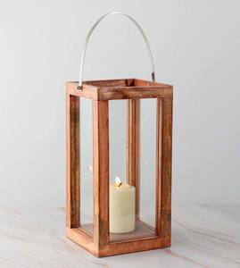 Linterna y portavelas de alta calidad, decoraciones decorativas para bodas, linterna de vela clásica de madera, Fabricante Mayorista Supp - Product Image 1