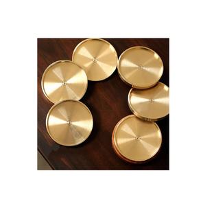 Posavasos de latón natural seguros para bebidas Posavasos Café Bebidas Taza Posavasos de madera para uso hecho a mano muestra gratis - Product Image 1