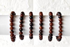 Premium Natural Quality Mahogany Obsidian 8mm Round <b>Healing</b> <b>Bracelet</b> for Meditation Jewelry - Product Image 5