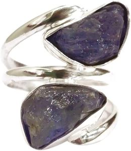 Bague pour femme en Tanzanite naturelle, pierre de naissance de décembre, cadeau de Noël, bijoux faits à la main, bague en argent sterling 925 - Product Image 1